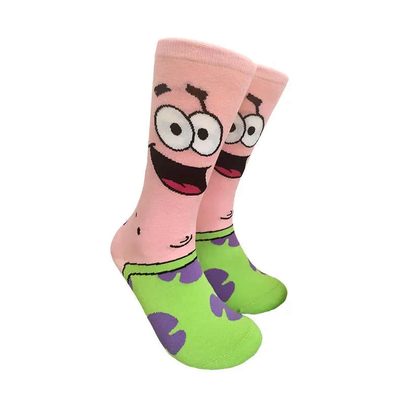 Chaussettes Bob l'Éponge : Patrick souriant