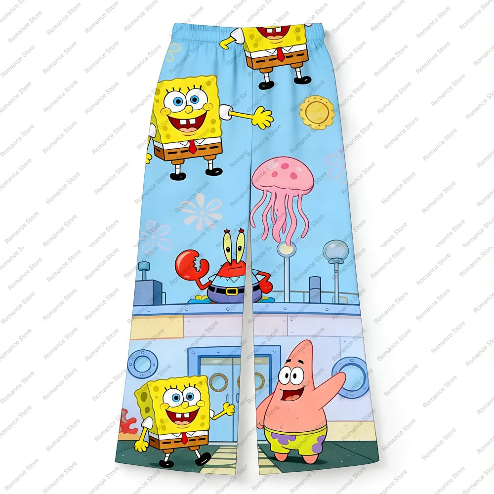 Pijama largo de Bob Esponja - Conjunto de camiseta y pantalón con piñas