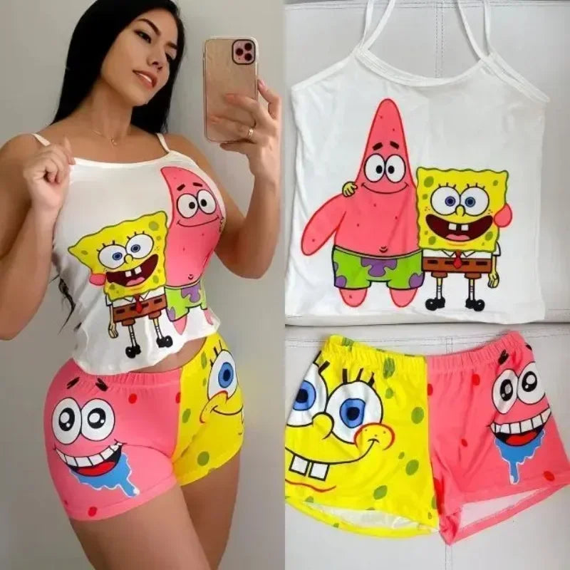Conjunto de Bob Esponja - Camiseta de tirantes y pantalón corto