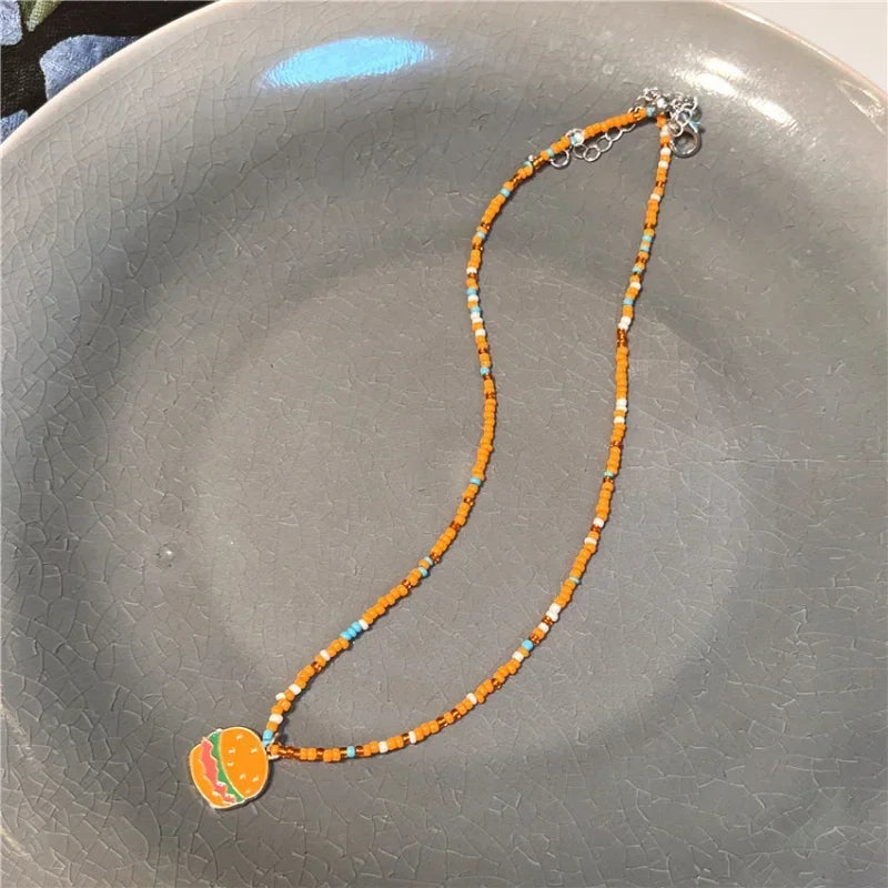 SpongeBob Pearl Necklace - Kawaii Style