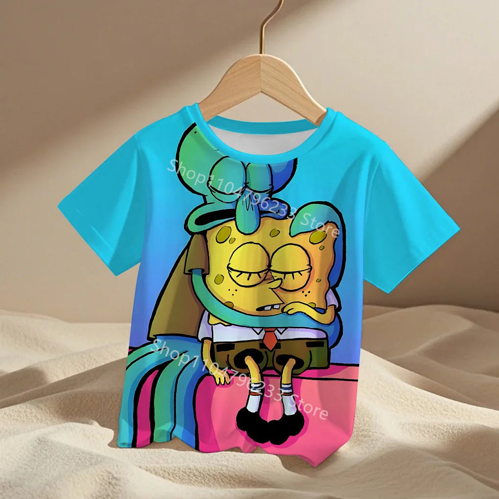 T-shirt Bob l'Éponge : Bob endormi, effet 3D