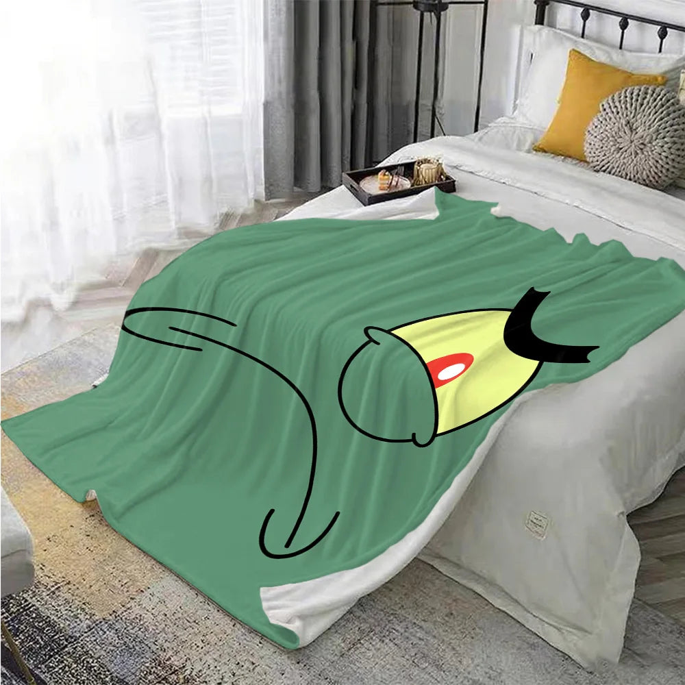 SpongeBob Blanket - Giant Plankton Face Design
