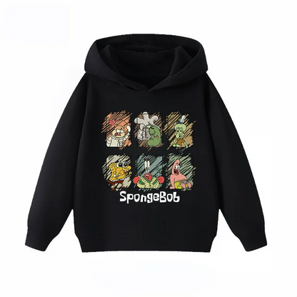 Sudadera blanca de Bob Esponja - Las muecas de Bob (cuadrado)