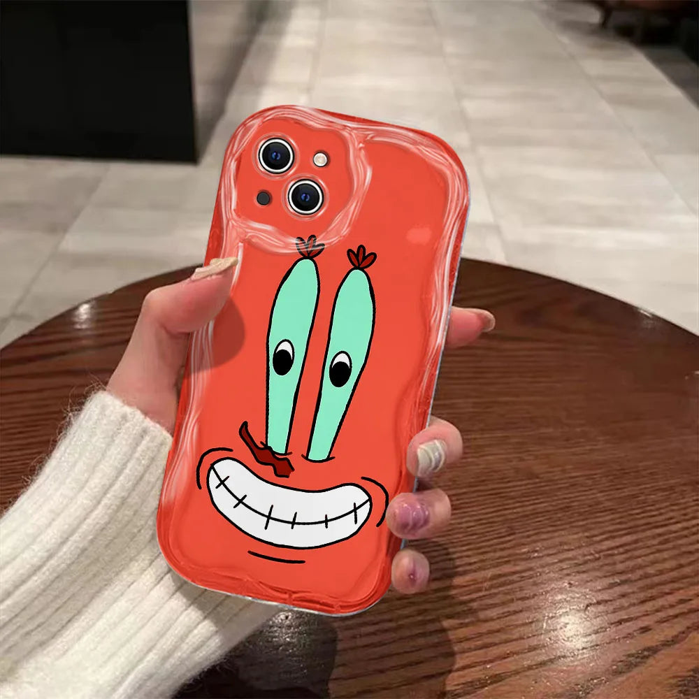 Funda para iPhone del Sr. Cangrejo - Rojo brillante (Silicona)