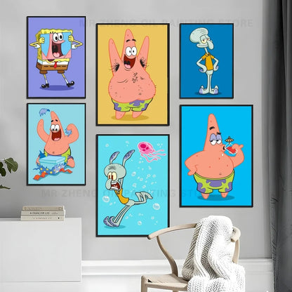 Póster de Bob Esponja - Calamardo en pánico