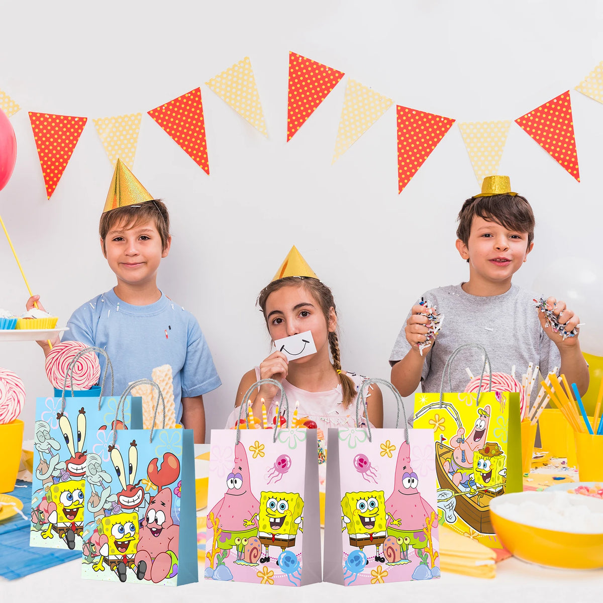 Bolsas de regalo de Bob Esponja - Pack de fiesta