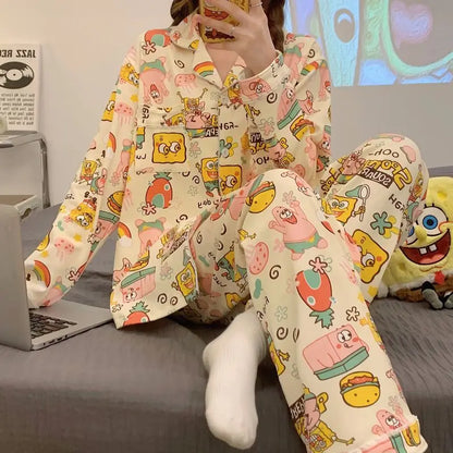 Pyjama Bob l'Éponge : ensemble home wear femme