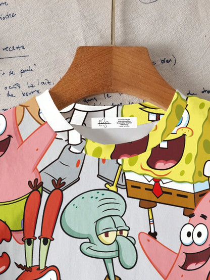 Camiseta Bob Esponja - Estampado integral de personajes