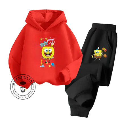 SpongeBob Sportswear Set - Royal Blue & Black Trousers