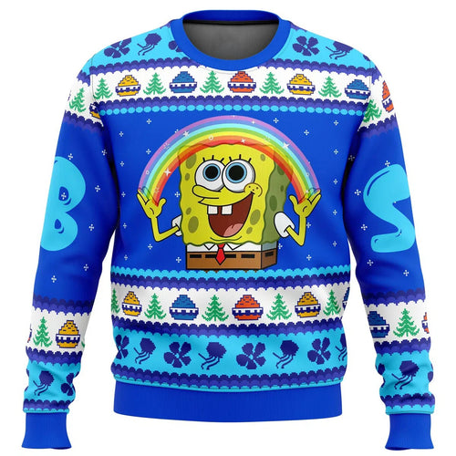 Sudadera navideña de Bob Esponja - Felices fiestas (Azul noche)