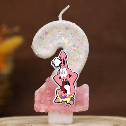 Vela de cumpleaños de Bob Esponja - Patricio Estrella