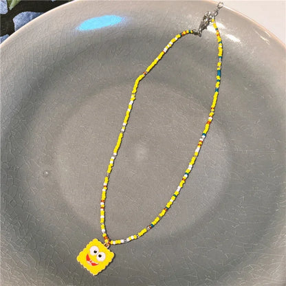 SpongeBob Pearl Necklace - Kawaii Style