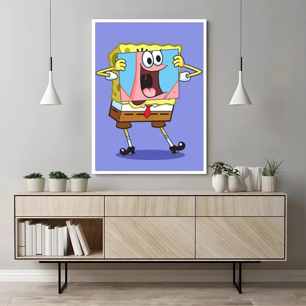 Póster de Bob Esponja - Calamardo en pánico