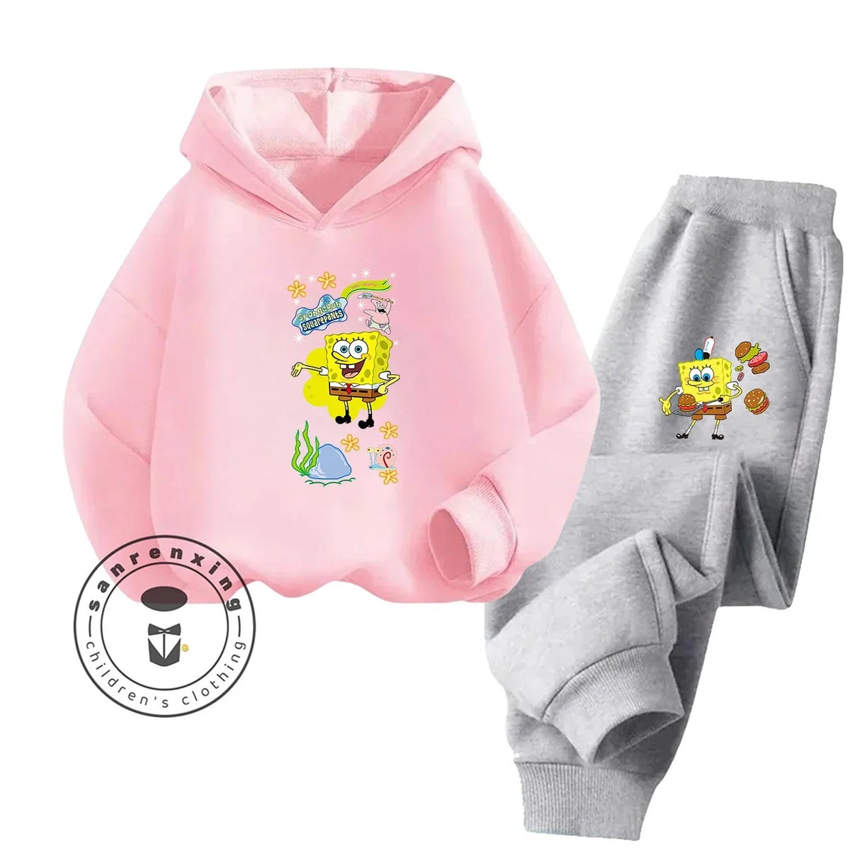 Chándal de Bob Esponja - Rojo y pantalón negro