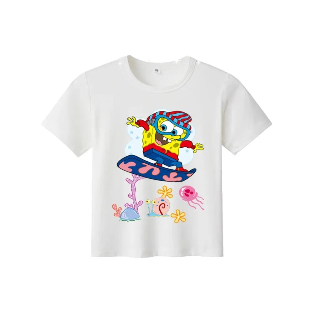 T-shirt Bob l'Éponge : surf fun