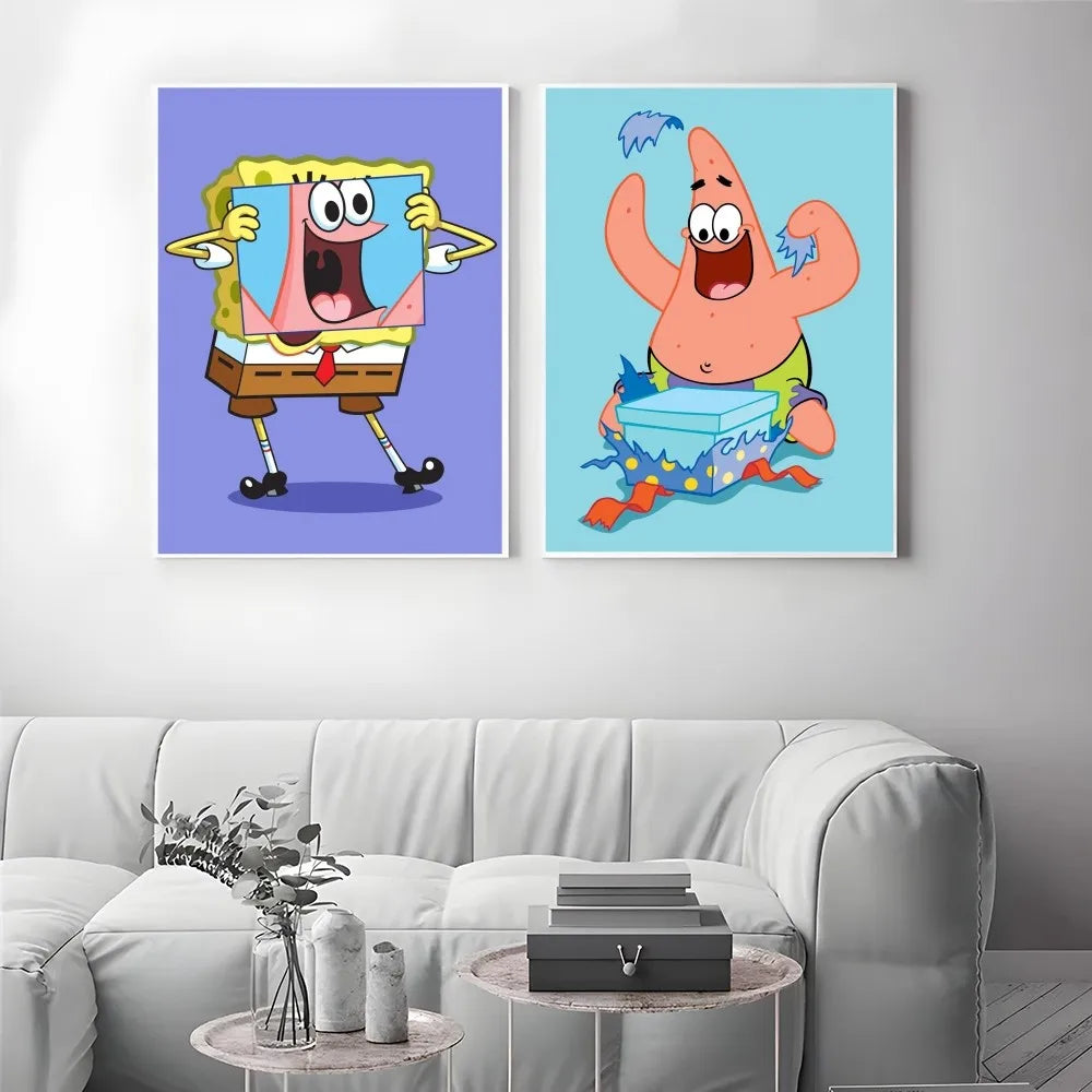 Póster de Bob Esponja - Calamardo en pánico