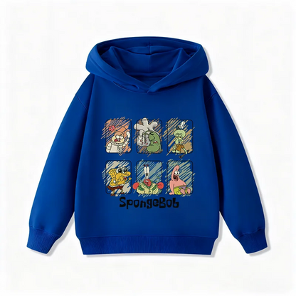 Sudadera blanca de Bob Esponja - Las muecas de Bob (cuadrado)