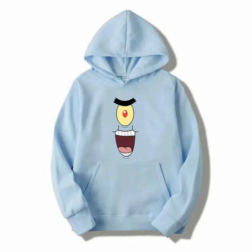 Sweat à capuche bleu Bob l'Éponge : Plankton diabolique