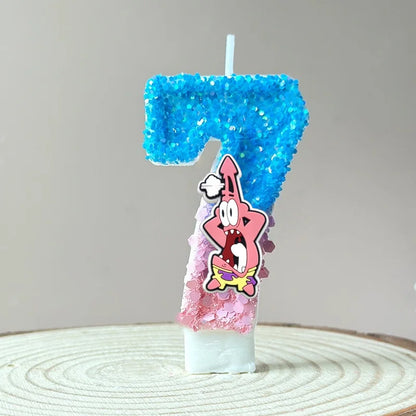 Vela de cumpleaños de Bob Esponja - Patricio Estrella