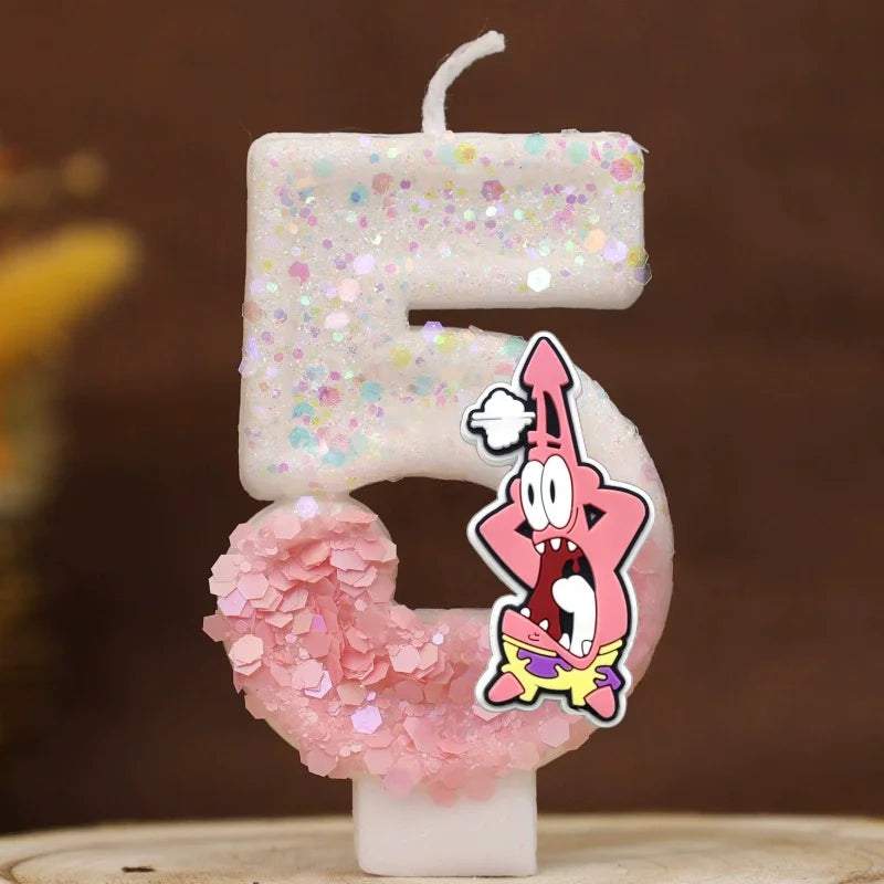 Vela de cumpleaños de Bob Esponja - Patricio Estrella