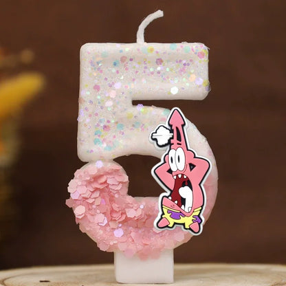 Vela de cumpleaños de Bob Esponja - Patricio Estrella