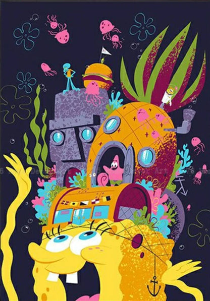 Diamond Painting Bob Esponja - Cumpleaños