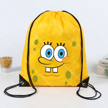Mochila de Bob Esponja - Bolsa de gimnasio con cordón amarilla