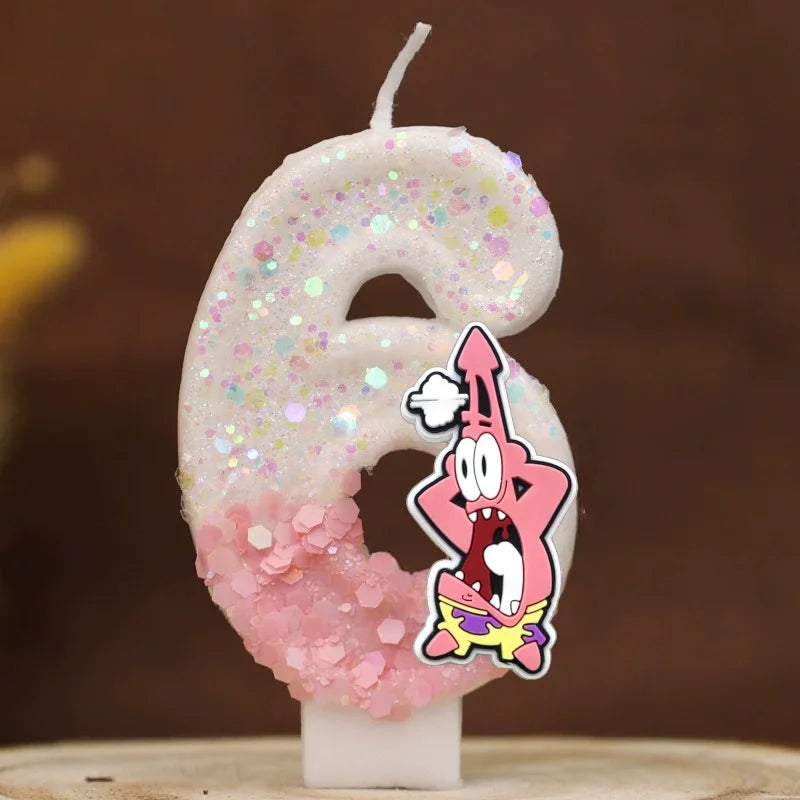 Vela de cumpleaños de Bob Esponja - Patricio Estrella