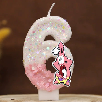 Vela de cumpleaños de Bob Esponja - Patricio Estrella