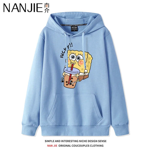 Sudadera azul con capucha de Bob Esponja - Bob sentado (Genial)