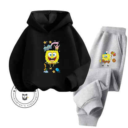 SpongeBob Sportswear Set - Royal Blue & Black Trousers