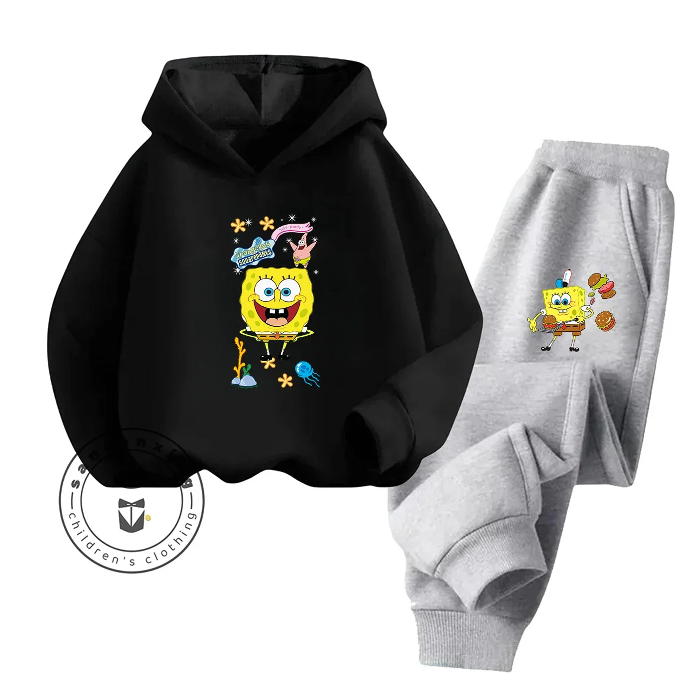 Chándal de Bob Esponja - Rojo y pantalón negro