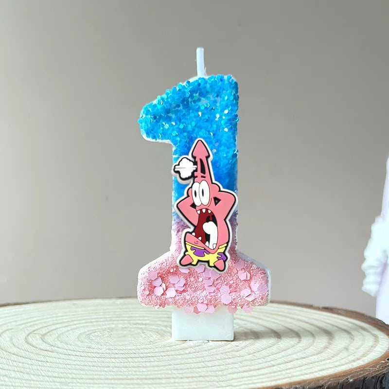 Vela de cumpleaños de Bob Esponja - Patricio Estrella