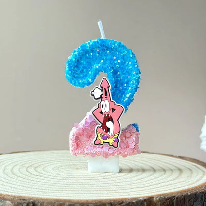 Vela de cumpleaños de Bob Esponja - Patricio Estrella