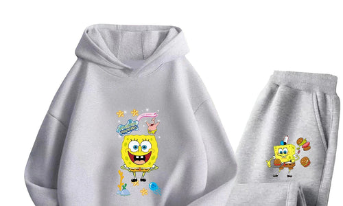 Chándal de Bob Esponja - Gris jaspeado (completo)
