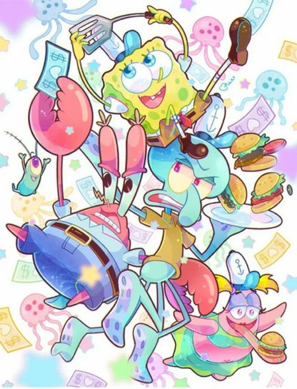 Diamond Painting Bob Esponja - Cumpleaños