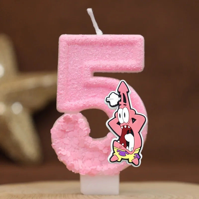 Vela de cumpleaños de Bob Esponja - Patricio Estrella
