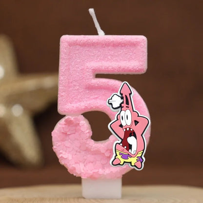 Vela de cumpleaños de Bob Esponja - Patricio Estrella