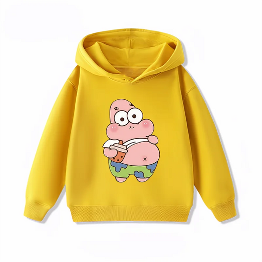 Pull jaune Patrick l'Étoile : snack time