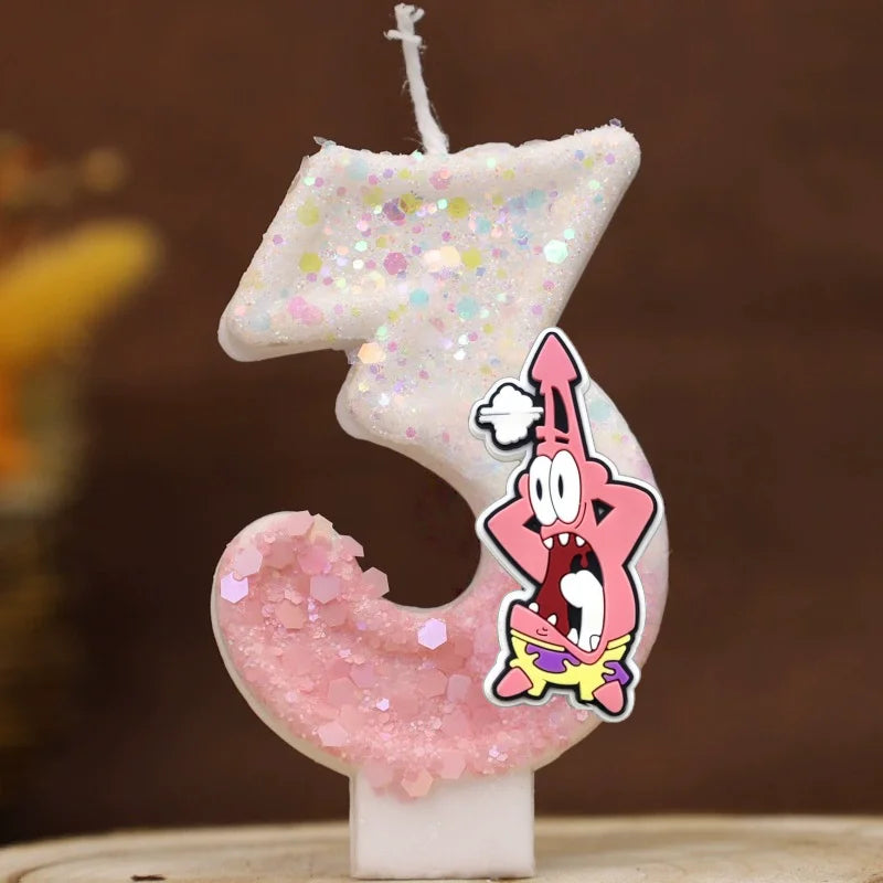 Vela de cumpleaños de Bob Esponja - Patricio Estrella