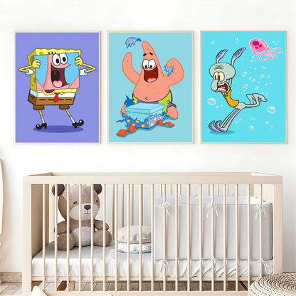 Póster de Bob Esponja - Calamardo en pánico