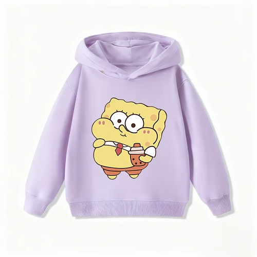 Hoodie violet Bob l'Éponge : repas heureux