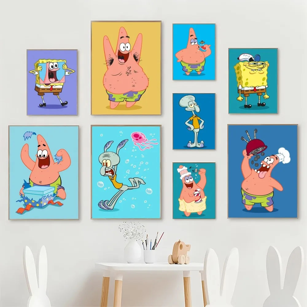 Póster de Bob Esponja - Calamardo en pánico