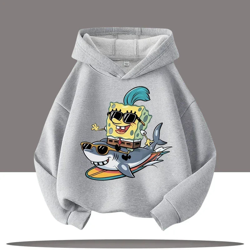 Sudadera gris jaspeada de Bob Esponja - Gary y Bob