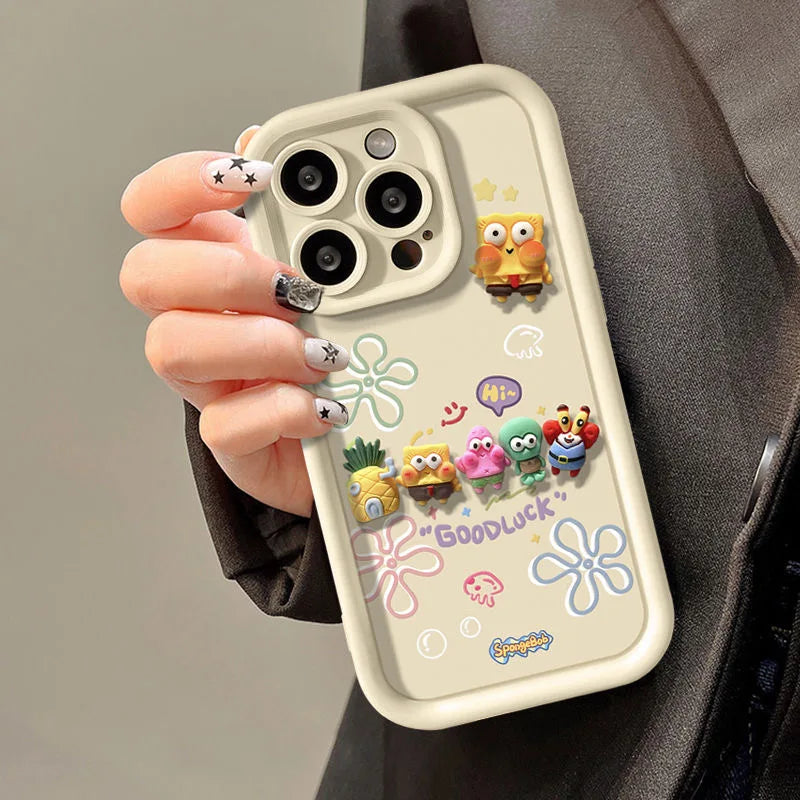 Funda Bob Esponja - Modelo Familia 3D Beige