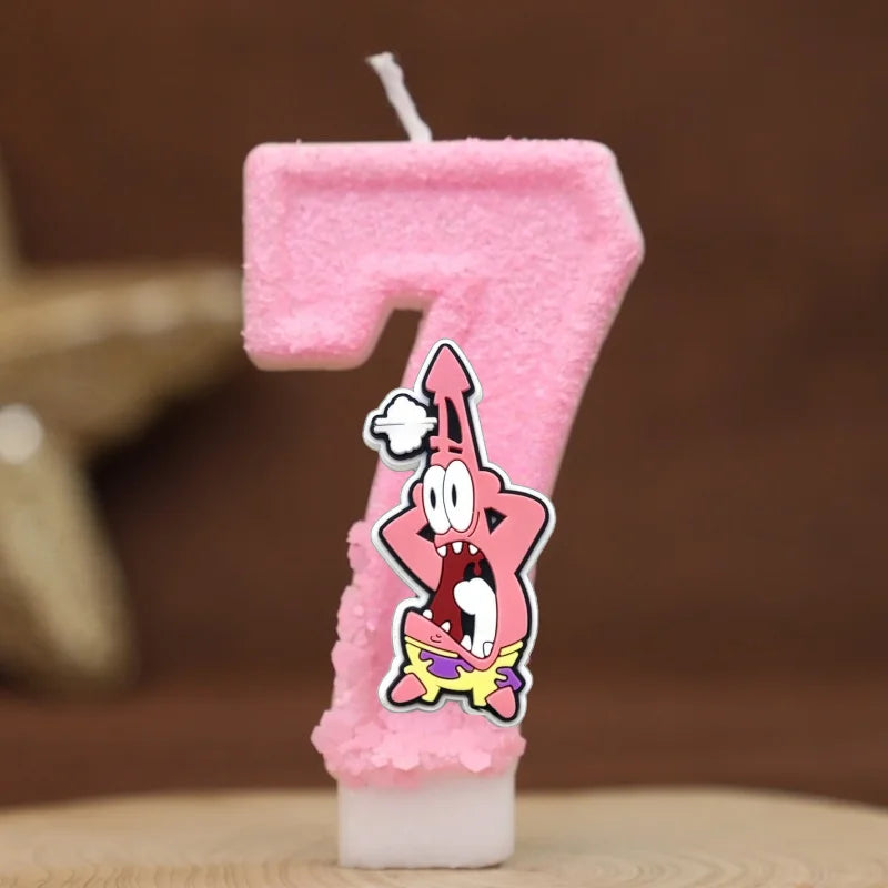 Vela de cumpleaños de Bob Esponja - Patricio Estrella