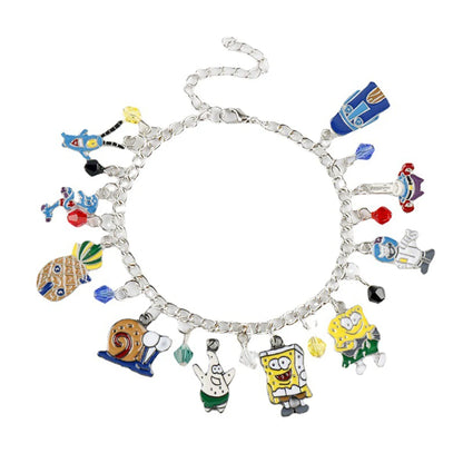 SpongeBob Bracelet - Multi-Charm Curb Chain Bracelet