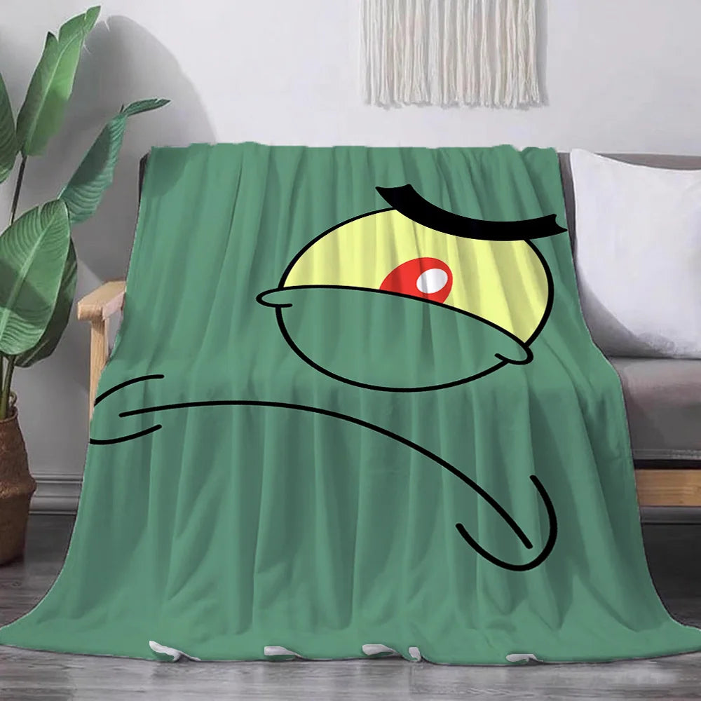 SpongeBob Blanket - Giant Plankton Face Design