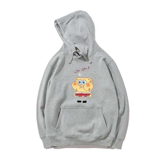 Sweat gris chiné Bob l'Éponge : basique et confortable