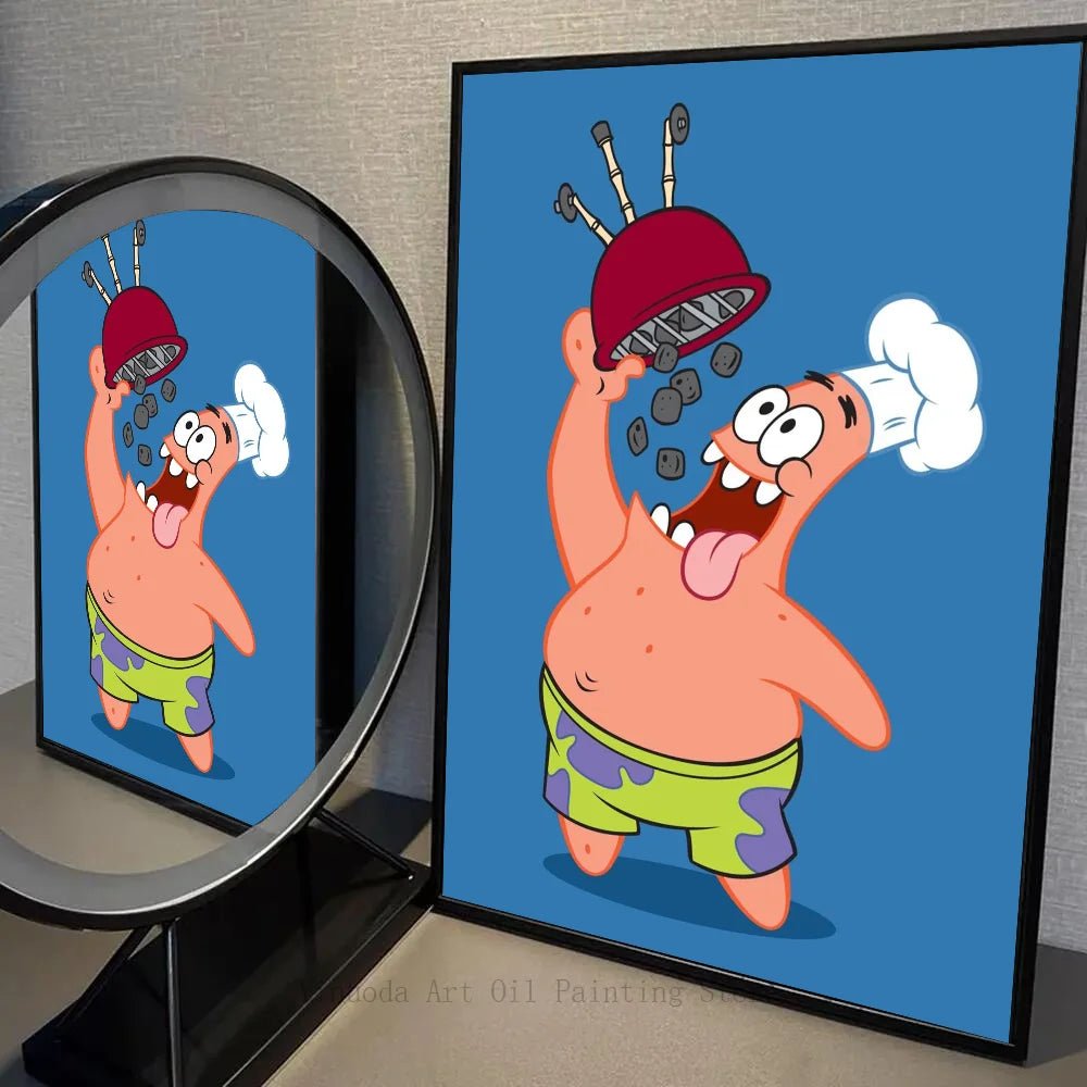 Póster de Bob Esponja - Calamardo en pánico